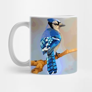 Blue Jay Digital Oil Painting Mug